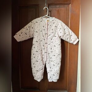 Chickee duck girls size 90 / 18 months pink snowsuit